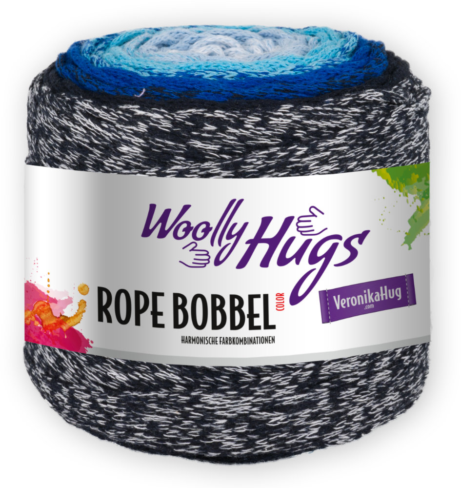 Rope Bobbel von Woolly Hugs 0110 - hellblau / royal