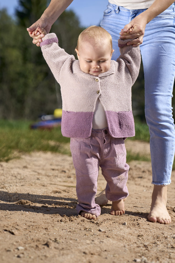 Jäckchen mit Perlmuster | Anleitungsheft + Wolle Baby Cotton  | Stricken | Pro Lana