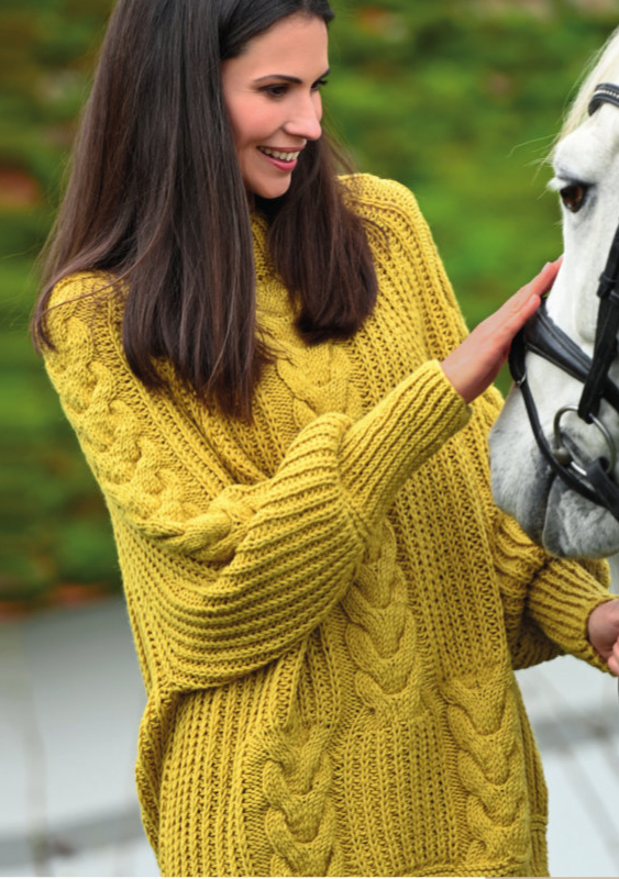 Pullover mit Zöpfen | Anleitungsheft + Wolle Cora Linie 20  | Stricken | ONline