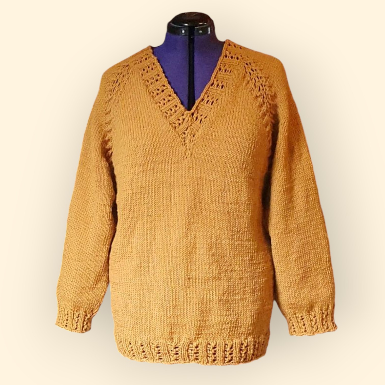 Strick-Pullover Raglano | Einzelanleitung + Wolle Cora Linie 20  | Stricken | Sylvie Rasch