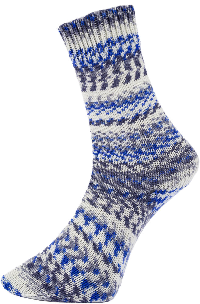 Fjord Socks Multicolor - 4-fach Sockenwolle von Pro Lana 0483 - blau / grau