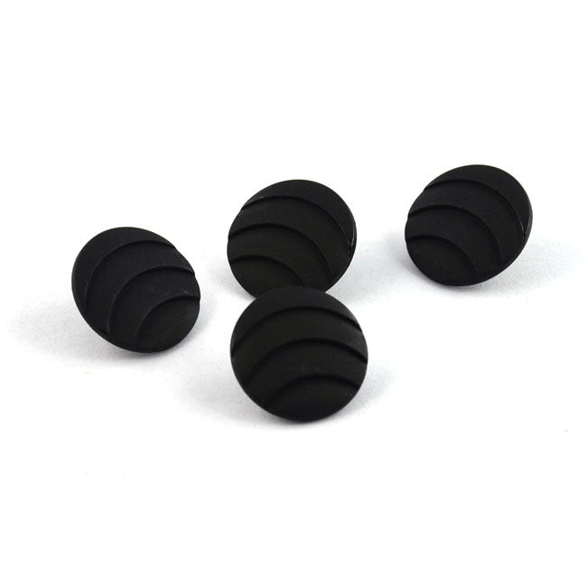 Modeknopf mit eingravierten Bögen 20 mm schwarz von Dill