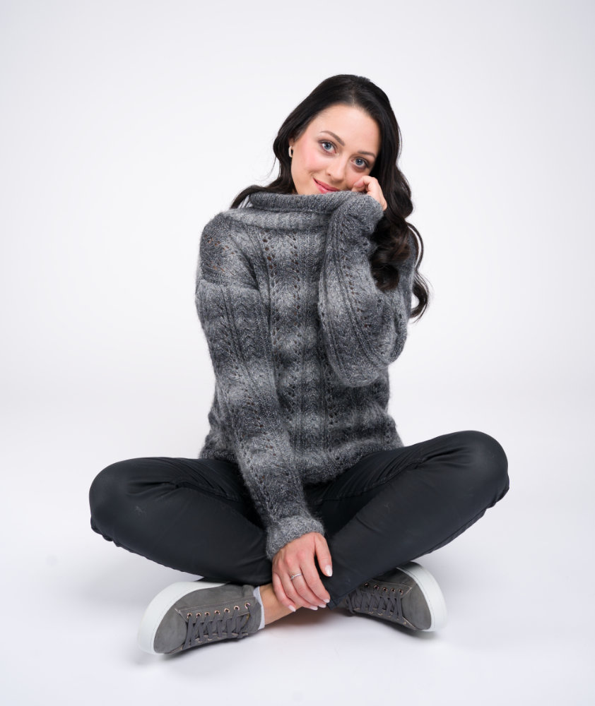 Pulli mit Rippen-Zopfmuster | Anleitungsheft + Wolle Melbourne  | Stricken | Pro Lana