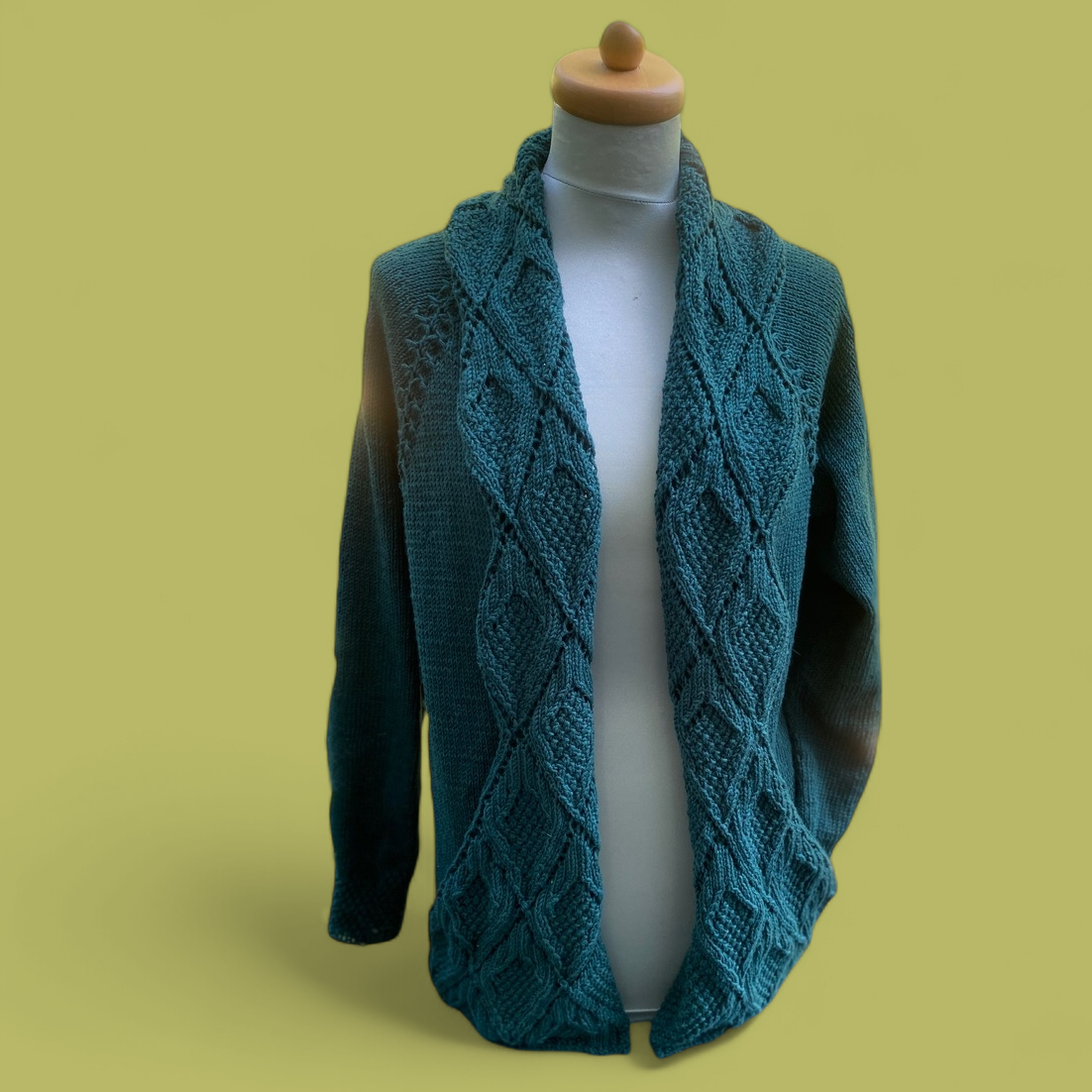 Strickjacke Wrapper | Einzelanleitung + Wolle Merino Cotton 135  | Stricken | Sylvie Rasch