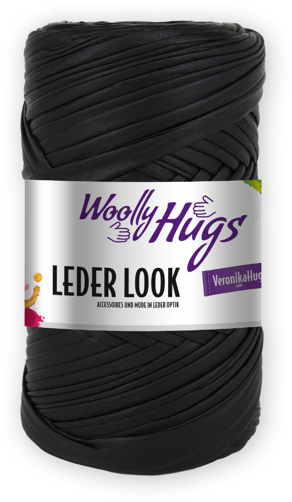 Leder Look von Woolly Hugs 0099 - black