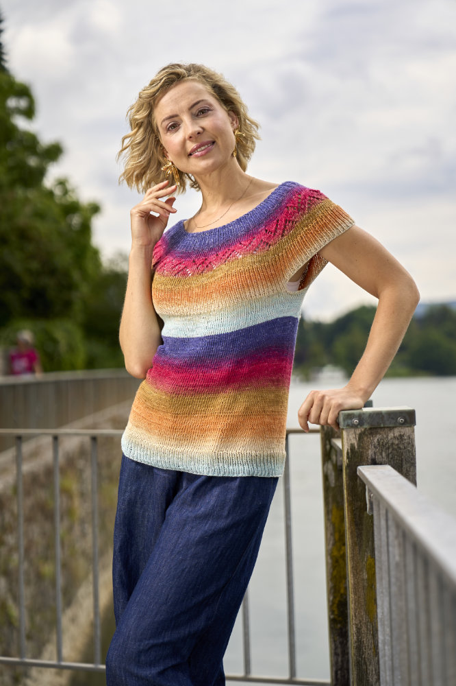 Strickshirt mit Rundpasse | Anleitungsheft + Wolle 1-2-3 Ideen  | Stricken | Pro Lana, Silvia Jäger, Andel Konrad