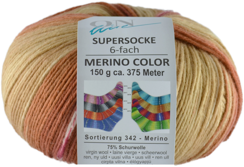 Supersocke 6-fach Merino Color von ONline Sort. 342 - 2876