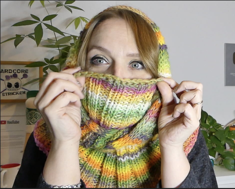 Kapuzenschal Bonny und Clyde  | Anleitung + Wolle Fano Linie 359  | Stricken | Sylvie Rasch