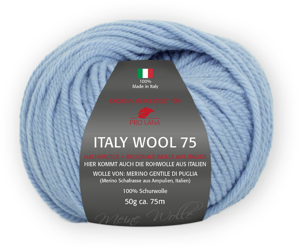 Italy Wool 75 von Pro Lana 0257 - hellblau