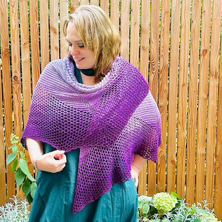 Fledermaustuch Sterntaler | Einzelanleitung + Wolle BOBBEL cotton 800m  | Stricken | Sylvie Rasch