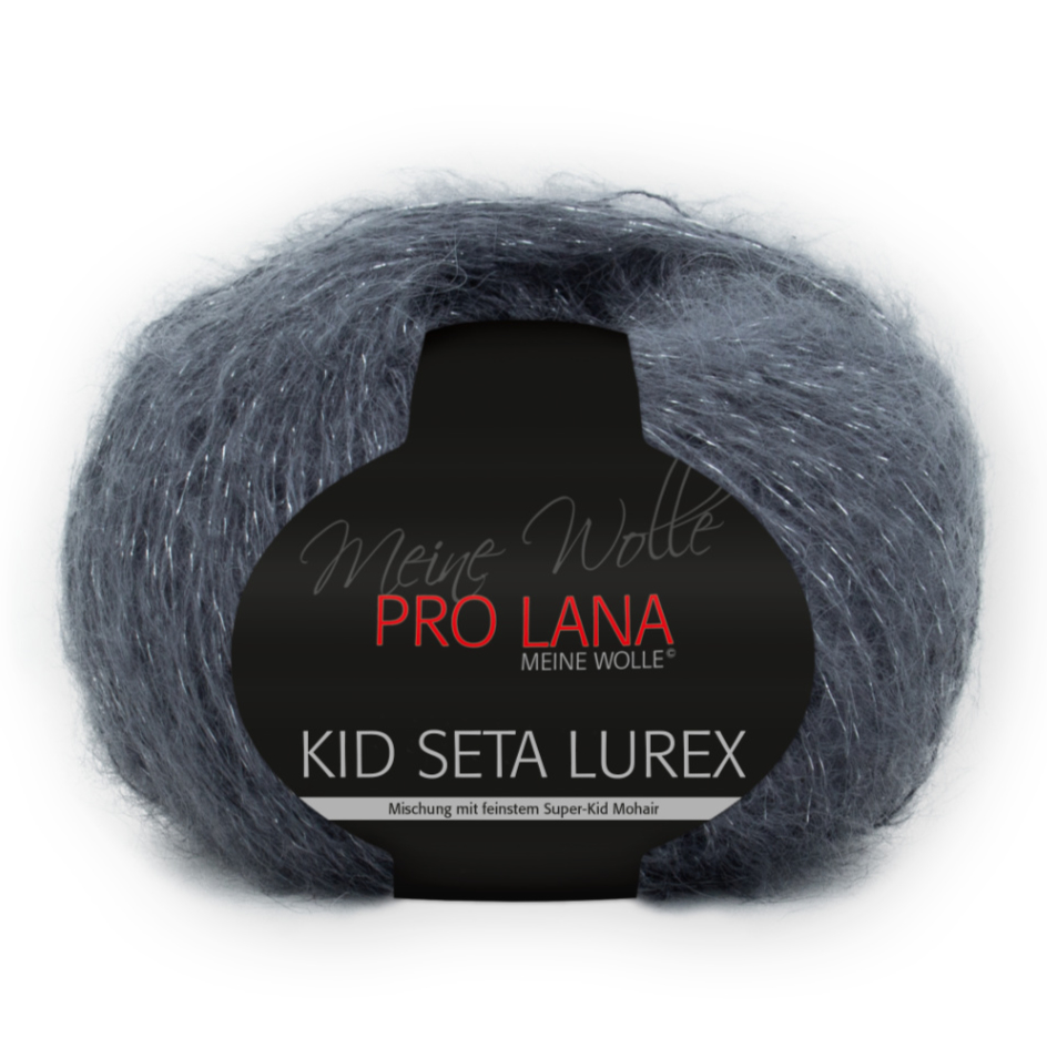 Kid-Seta Lurex von Pro Lana 0297 - dunkelgrau