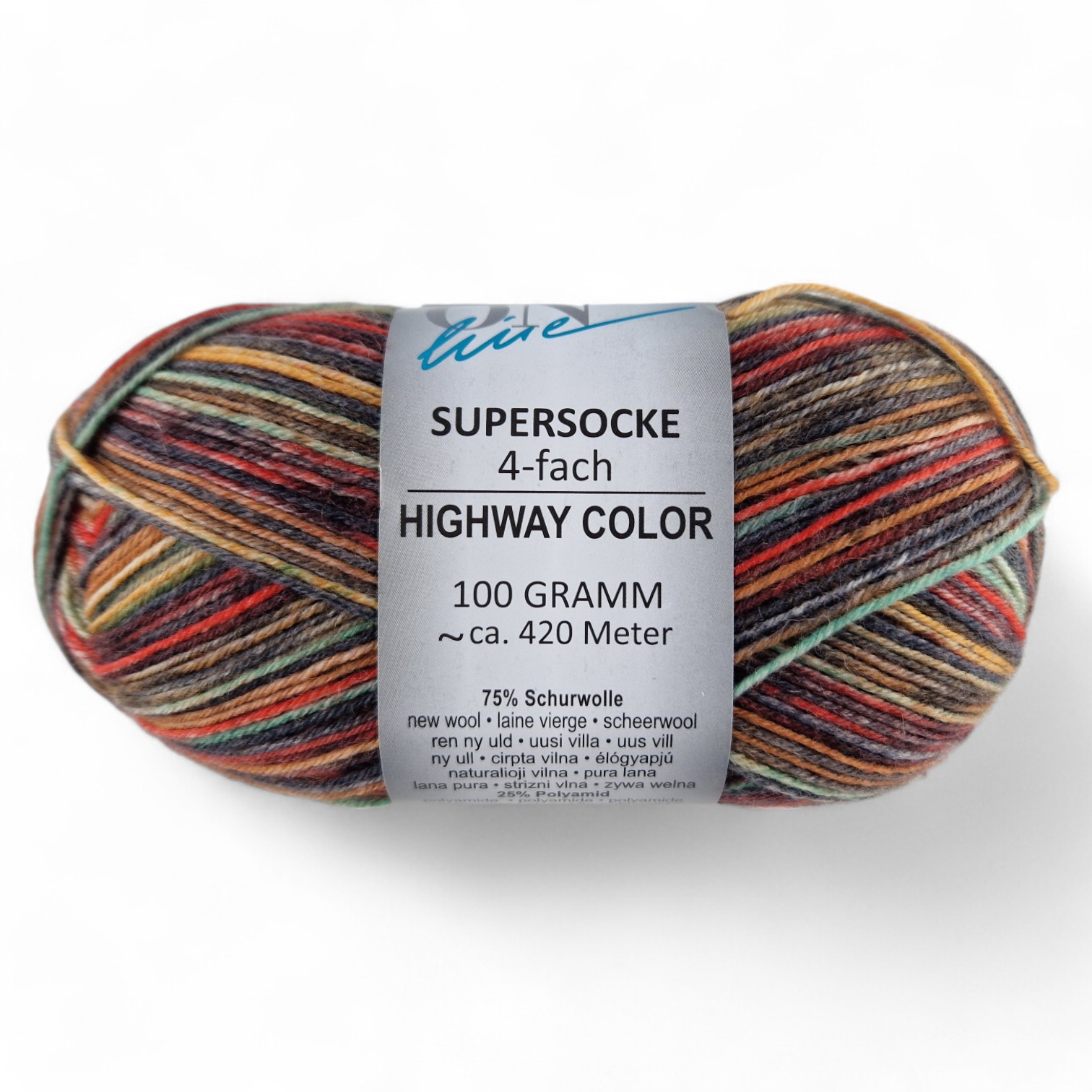 Supersocke Highway Color 4-fach von ONline 3085