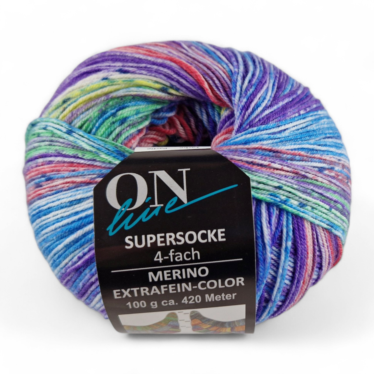 Supersocke Merino Extrafein Color 4-fach von ONline 2952