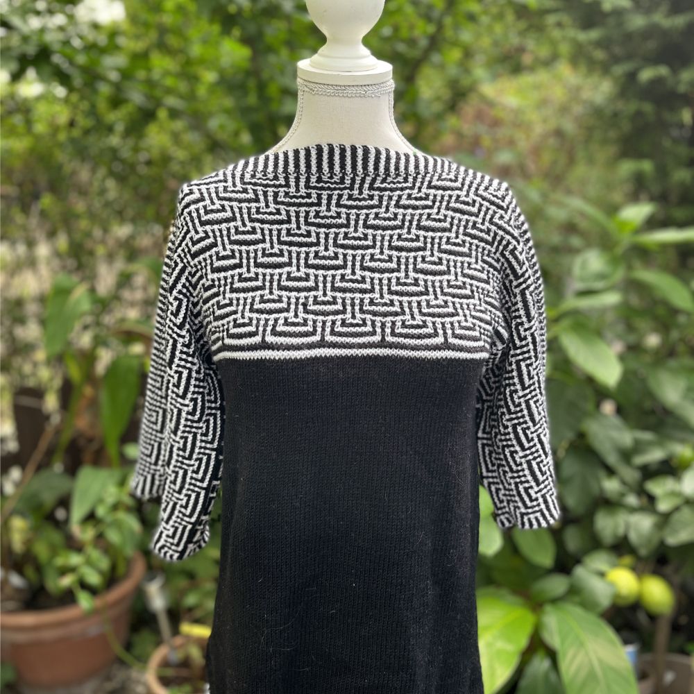 Pullover Schapulero Mosaik | Einzelanleitung + Wolle Starwool Linie 4  | Stricken | Sylvie Rasch