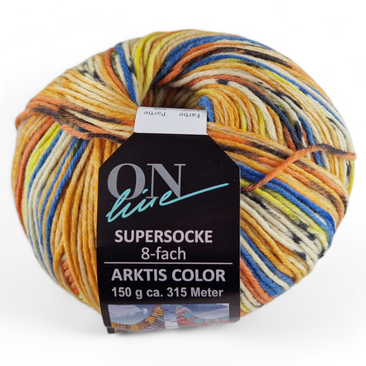 Supersocke 8-fach Merino Arktis Color von ONline 3100