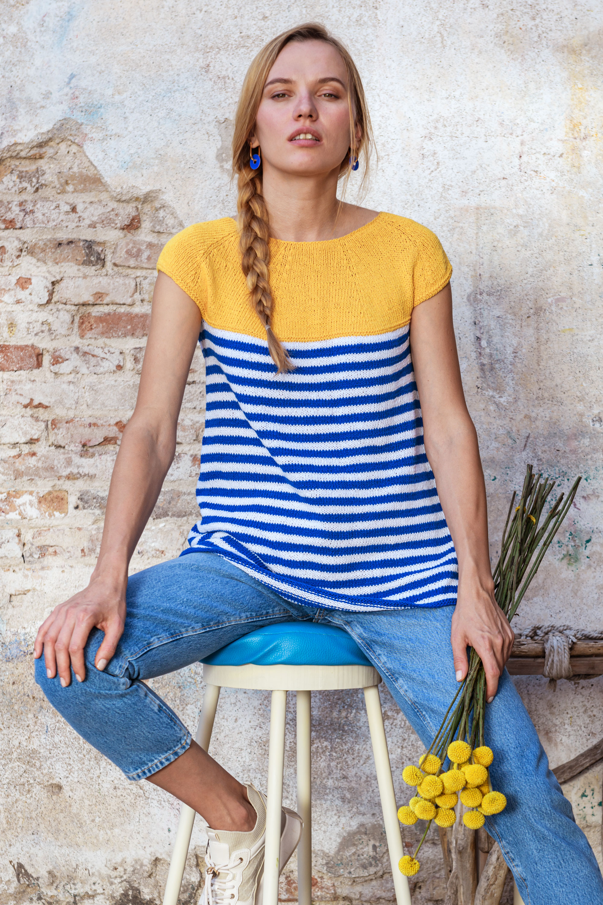 Damen - Tanktop Azul Eco Vita | Einzelanleitung + Wolle Eco Vita uni | Stricken