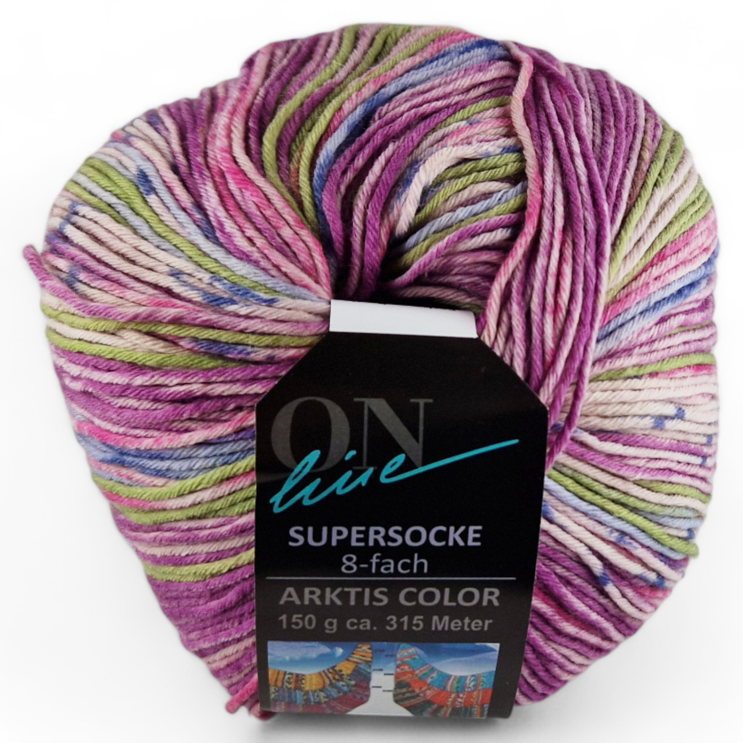 Supersocke 8-fach Merino Arktis Color von ONline 3098