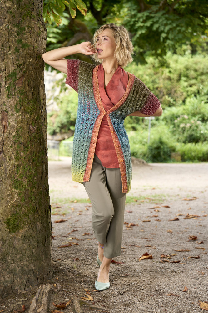 Cardigan mit Ajourmuster | Anleitungsheft + Wolle 1-2-3 Ideen  | Stricken | Pro Lana, Silvia Jäger, Andel Konrad