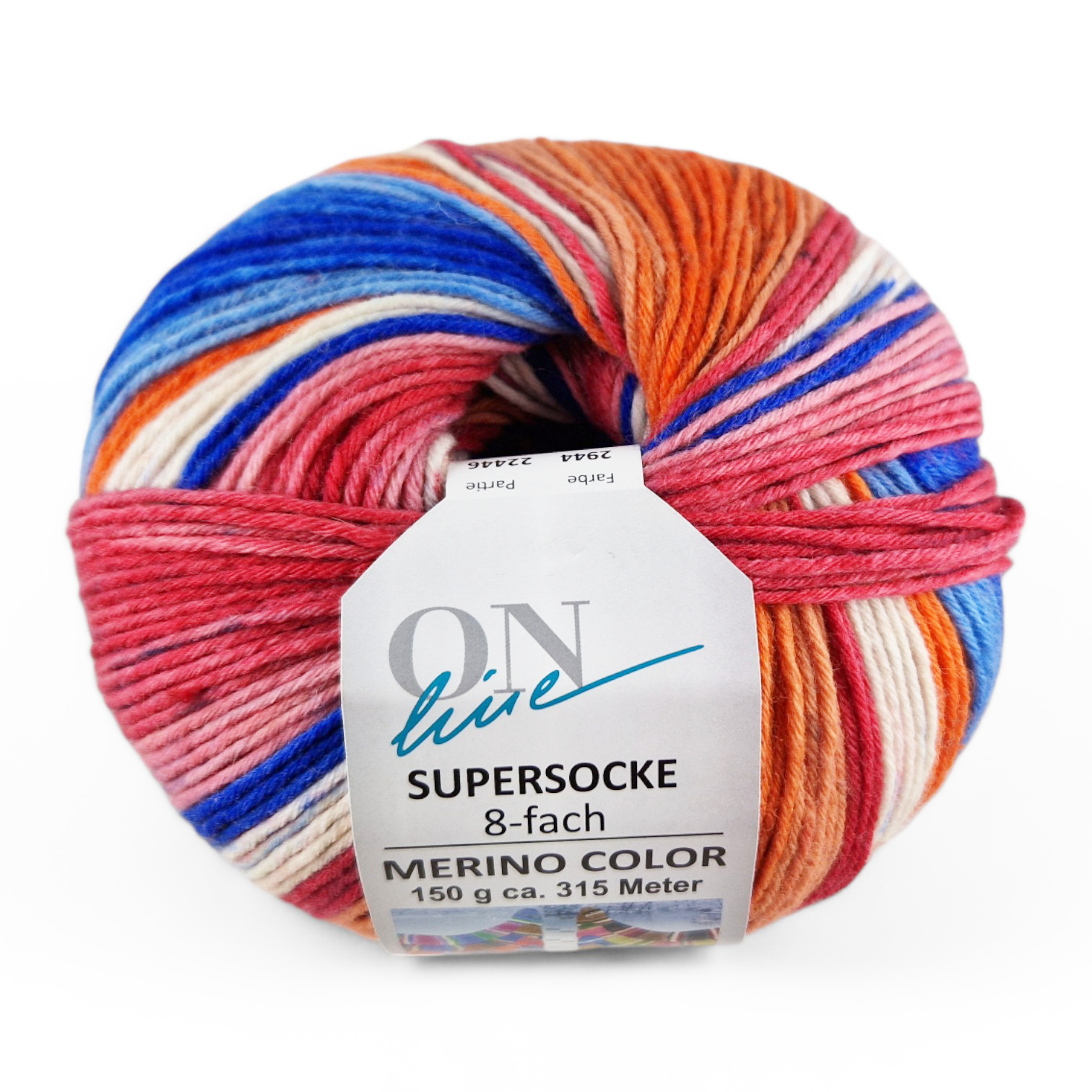 Supersocke 8-fach Merino Color von ONline Sort. 353 - 2944