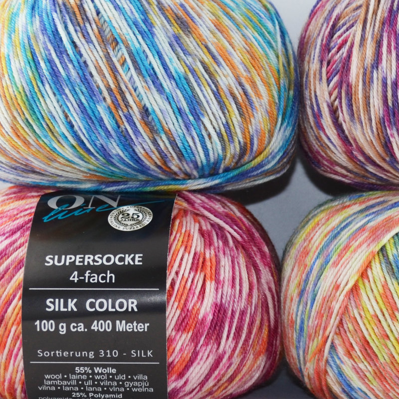 Supersocke Silk Sort. 348 Color 4-fach von ONline 2911