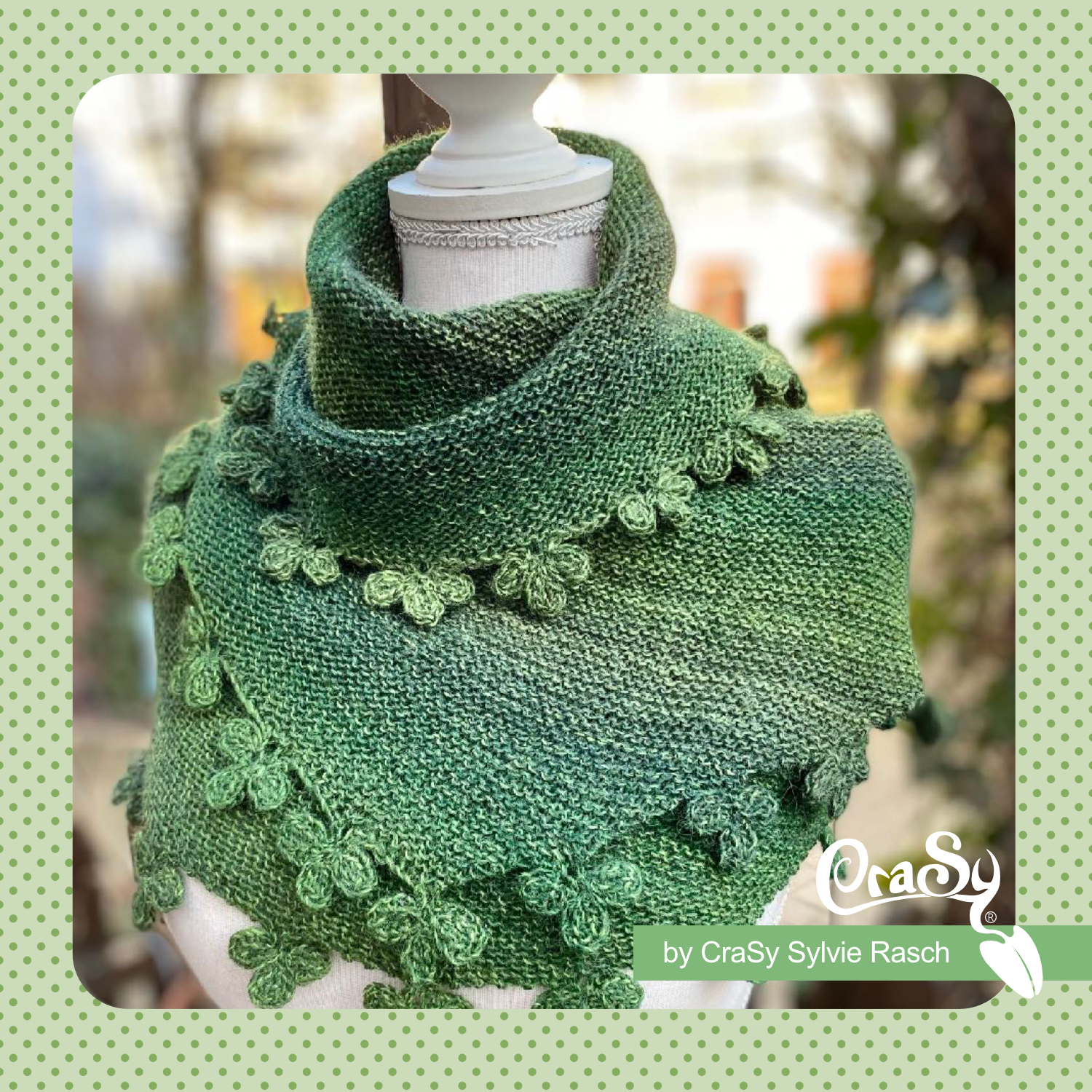 Tuch St Patrick | Einzelanleitung + Wolle Bazar Linie 460  | Stricken | Sylvie Rasch