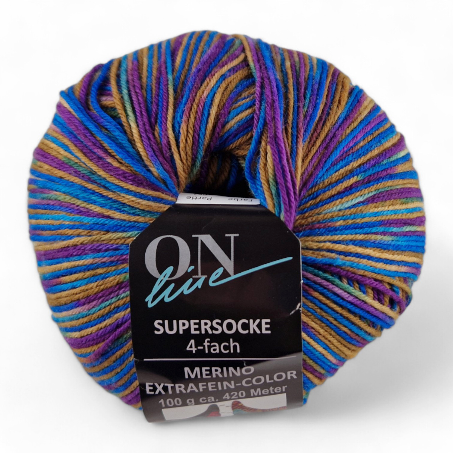 Supersocke Merino Extrafein Sort. 345 Color 4-fach von ONline 2893