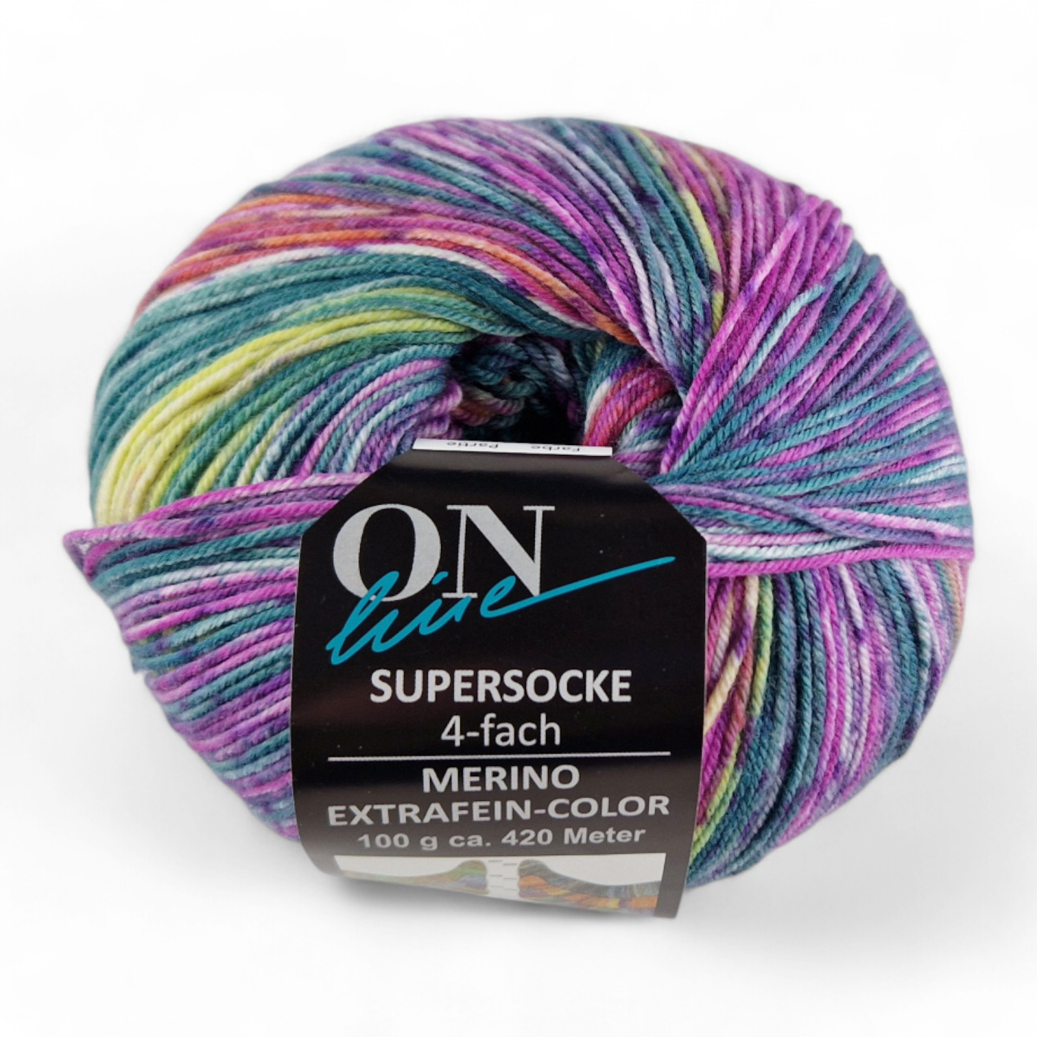 Supersocke Merino Extrafein Color 4-fach von ONline 2954