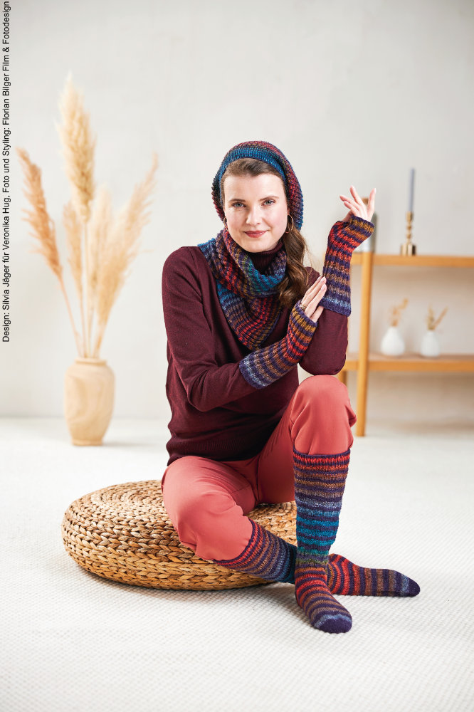 Accessoires-Set mit Socken | Anleitungsheft | Wolle Paint Socks  | Stricken | Veronika Hug, Woolly Hugs, Christophorus Verlag