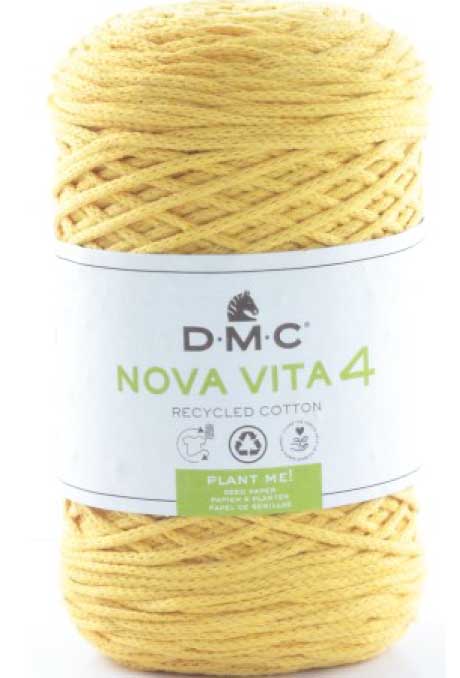 Eco Vita 4 Häkel- Makramee und Strickgarn von DMC 0009 - gelb