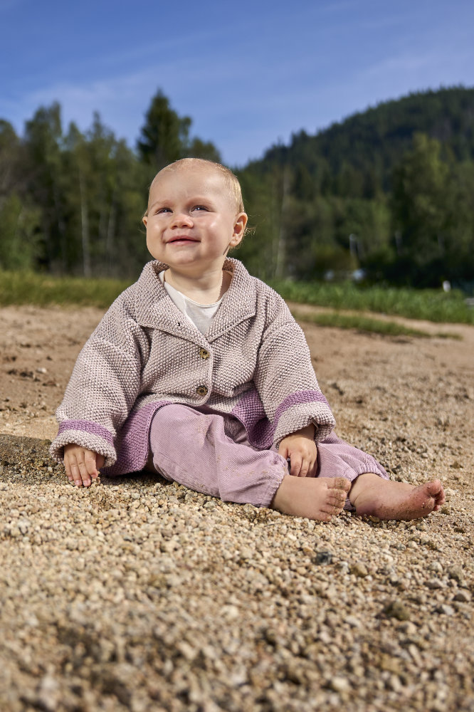 Jäckchen mit Perlmuster | Anleitungsheft + Wolle Baby Cotton  | Stricken | Pro Lana