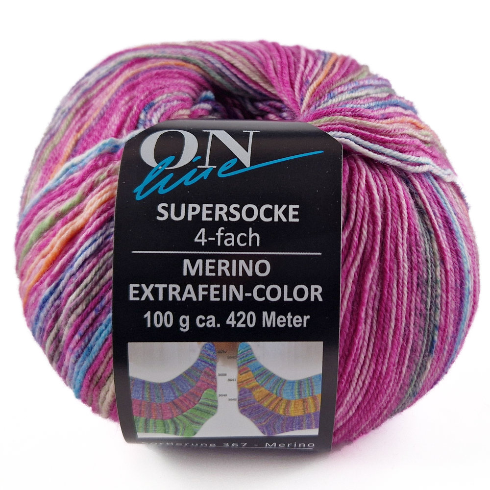 Supersocke 100 Merino Color, 4-fach von ONline 3038