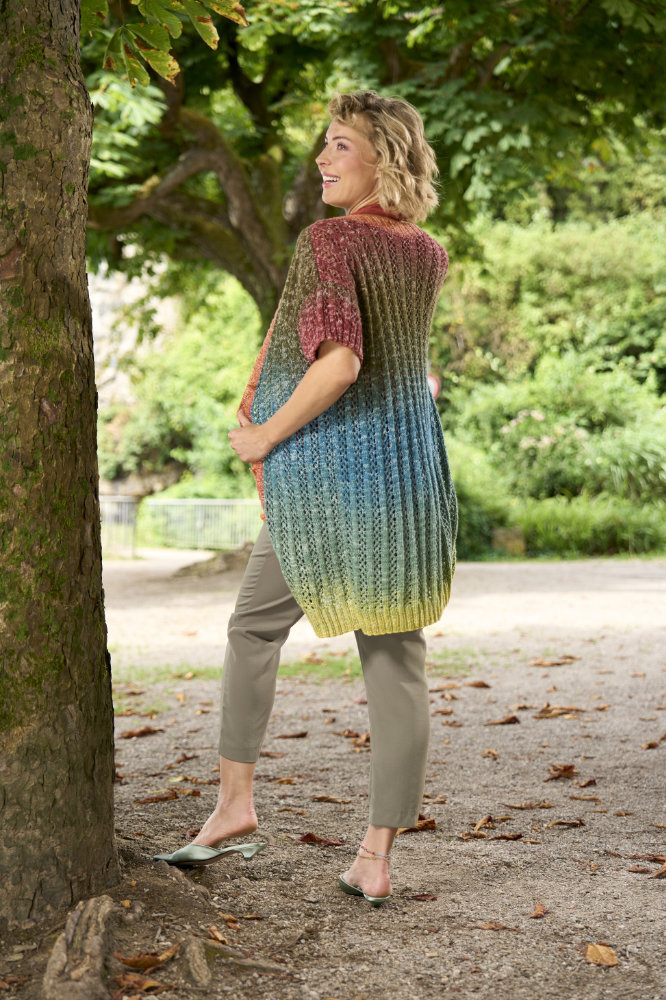 Cardigan mit Ajourmuster | Anleitungsheft + Wolle 1-2-3 Ideen  | Stricken | Pro Lana, Silvia Jäger, Andel Konrad