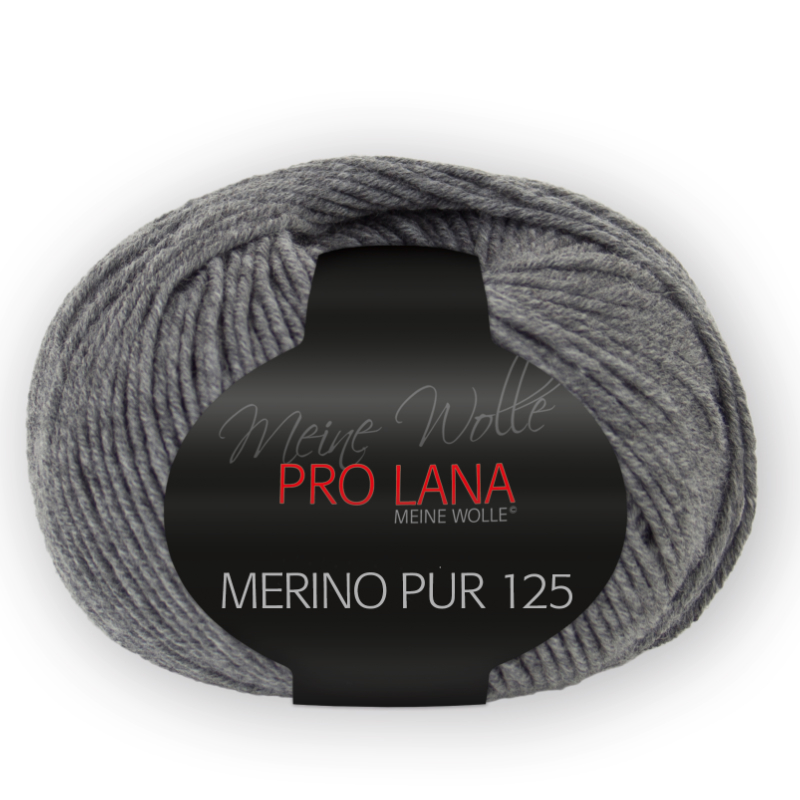 Merino Pur 125 von Pro Lana 0093 - grau melange