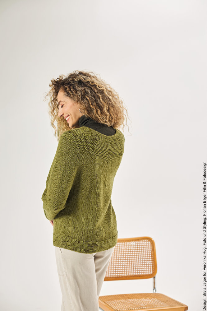 Pulli Blickfang Schulter | Anleitungsheft + Wolle Merino Stretch  | Stricken | Veronika Hug, Woolly Hugs, Christophorus Verlag