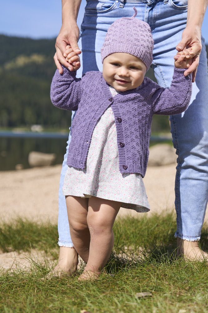 Mütze mit Strukturmuster | Anleitungsheft + Wolle Baby Cotton  | Stricken | Pro Lana