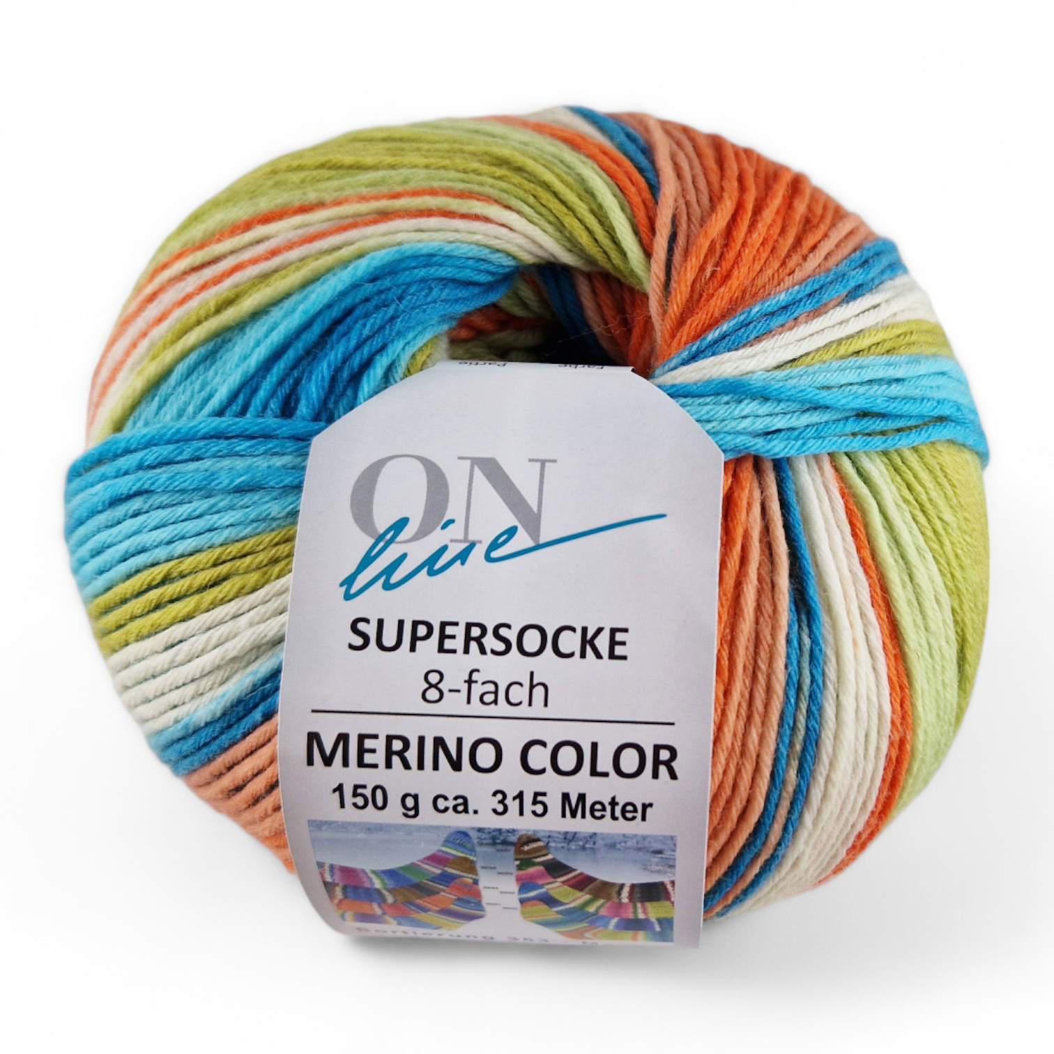 Supersocke 8-fach Merino Color von ONline Sort. 353 - 2949