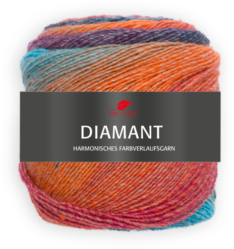 Diamant von Pro Lana 0098 - türkis / blau / orange