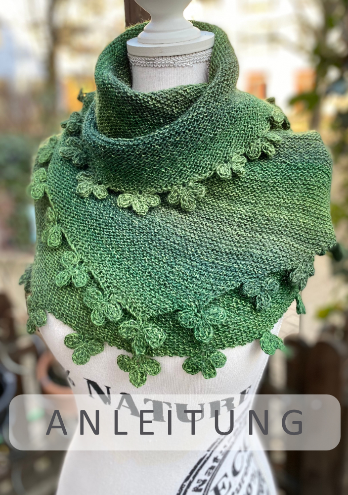 Tuch St Patrick | Einzelanleitung + Wolle Bazar Linie 460  | Stricken | Sylvie Rasch