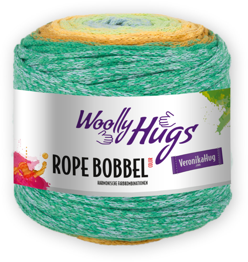 Rope Bobbel von Woolly Hugs 0108 - gelb / grün