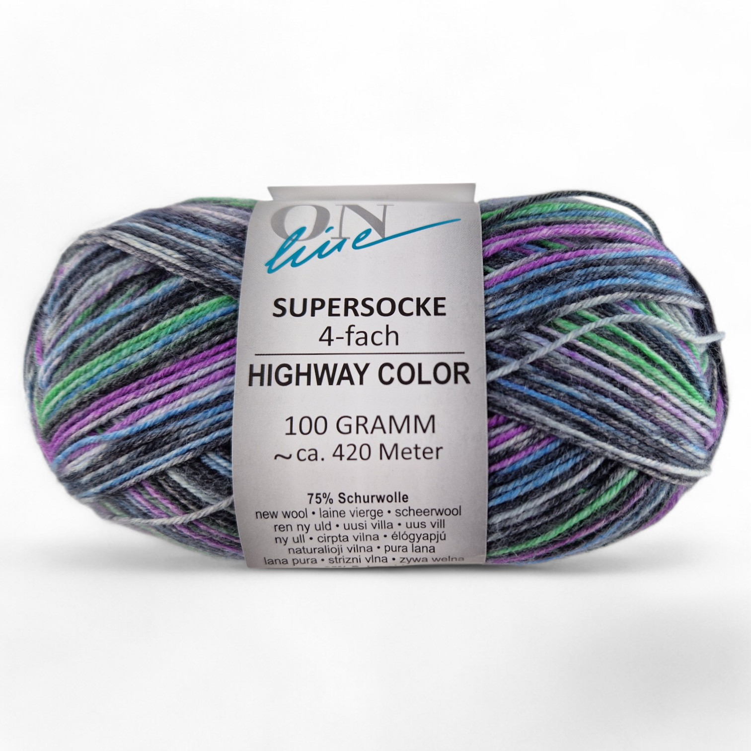 Supersocke Highway Color 4-fach von ONline 3084