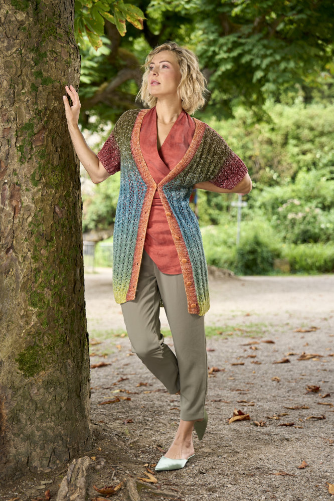 Cardigan mit Ajourmuster | Anleitungsheft + Wolle 1-2-3 Ideen  | Stricken | Pro Lana, Silvia Jäger, Andel Konrad