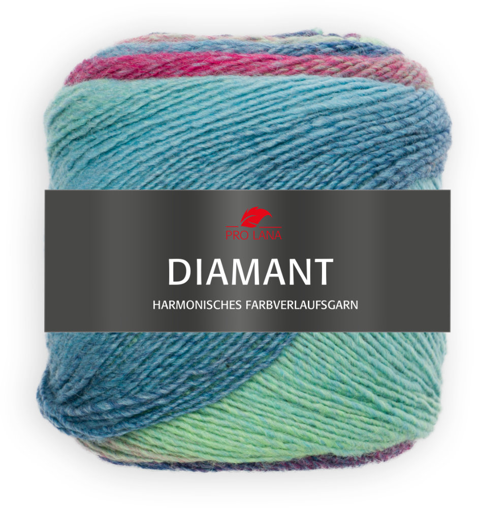 Diamant von Pro Lana 0097 - mint / weinrot / jeans