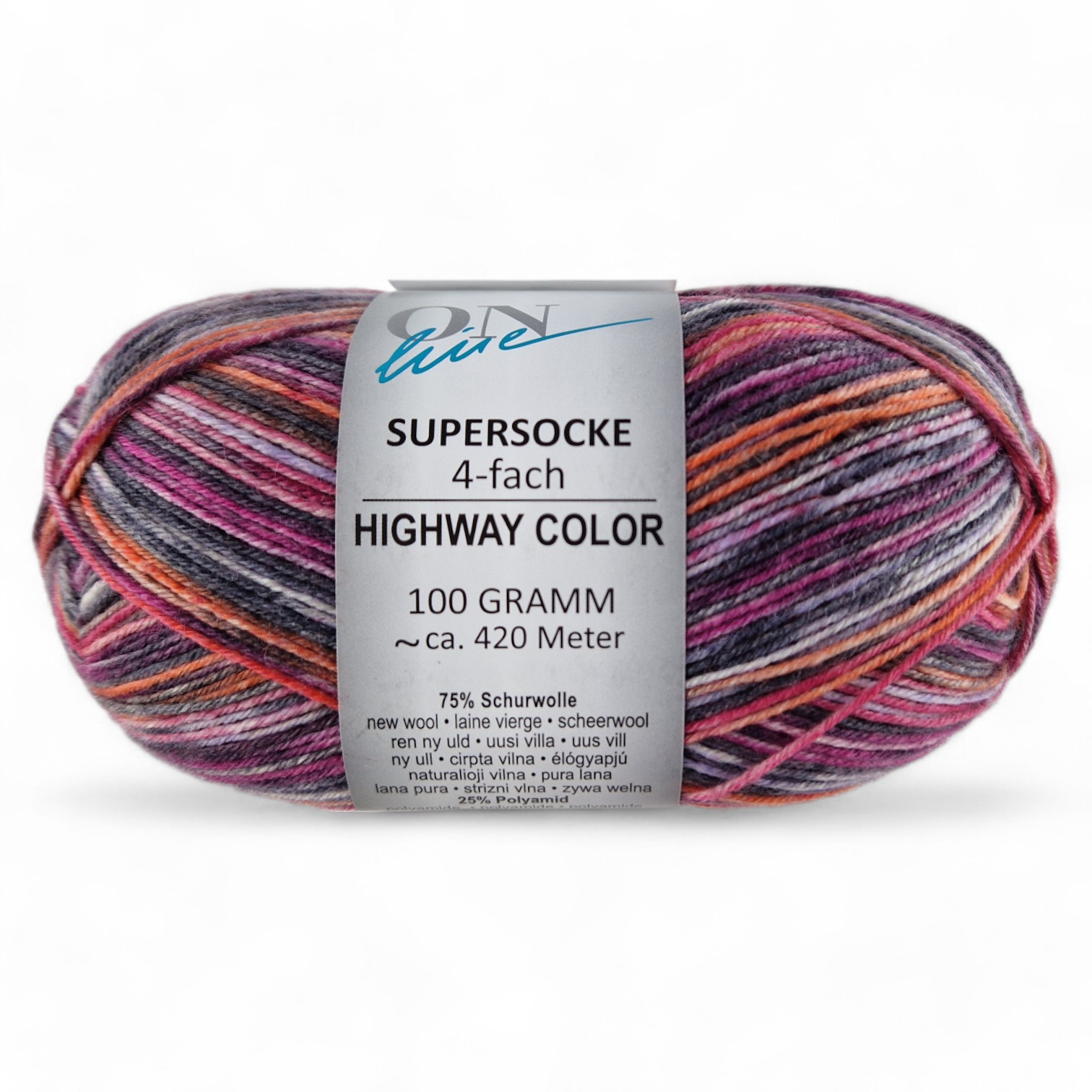 Supersocke Highway Color 4-fach von ONline