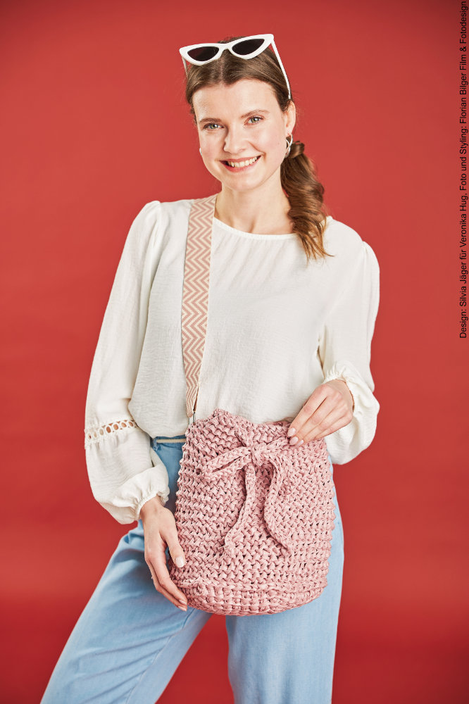 Tasche Elli | Anleitungsheft + Wolle Leder Look  | Stricken | Veronika Hug, Woolly Hugs, Christophorus Verlag