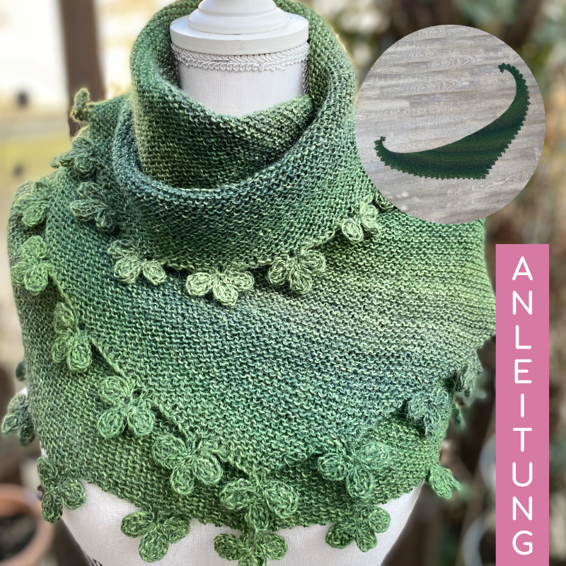 Tuch St Patrick | Einzelanleitung + Wolle Bazar Linie 460  | Stricken | Sylvie Rasch