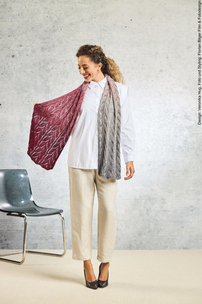 Stola My Date | Anleitungsheft + Wolle BOBBEL cotton 800m  | Stricken | Veronika Hug, Woolly Hugs, Christophorus Verlag