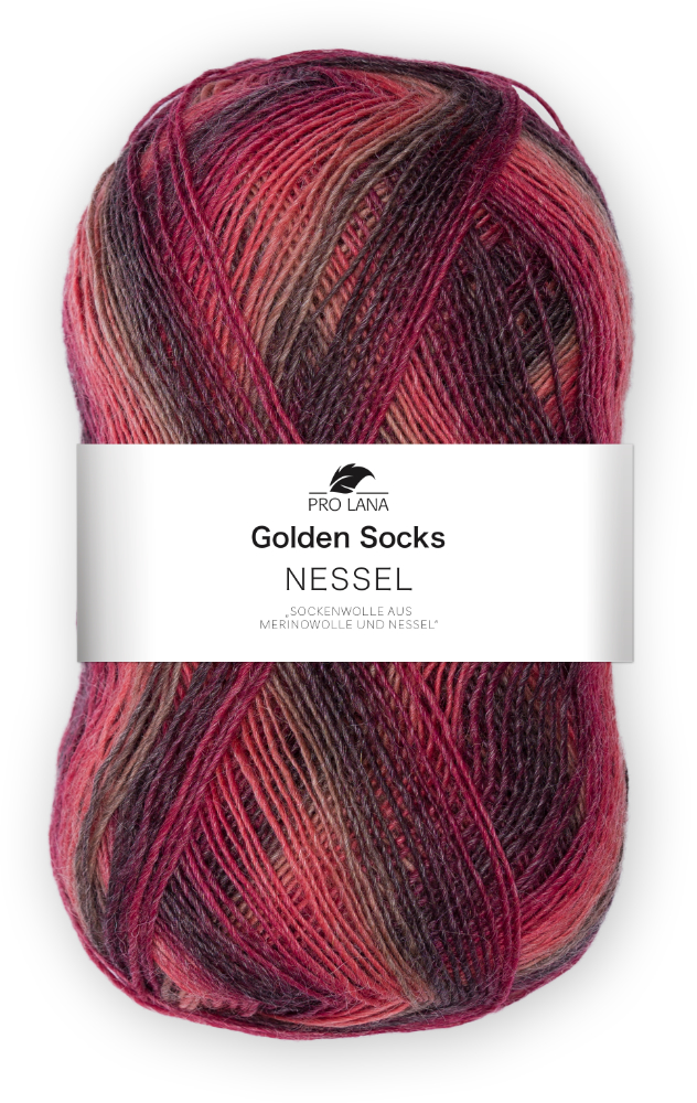 Nessel Golden Socks von Pro Lana 0084 - rot