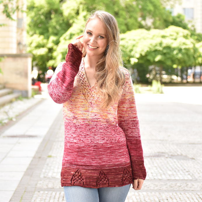 Light up your inner fire - Easy Sweater | Einzelanleitung + Wolle Club Linie 23  | Stricken | Sylvie Rasch