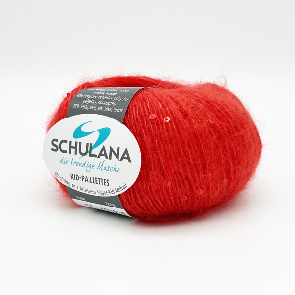 Kid-Seta Paillettes von Schulana 0426 - neon rot