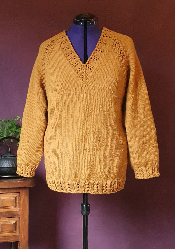 Strick-Pullover Raglano | Einzelanleitung + Wolle Cora Linie 20  | Stricken | Sylvie Rasch